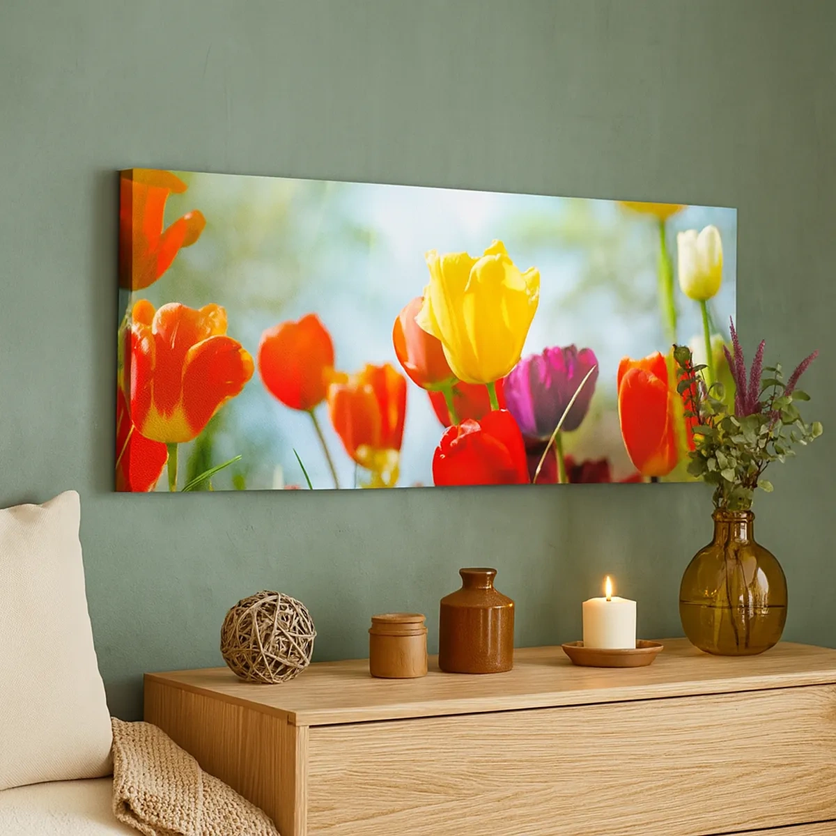 Quadro em tela - Todas as cores do sol - 30x30 cm