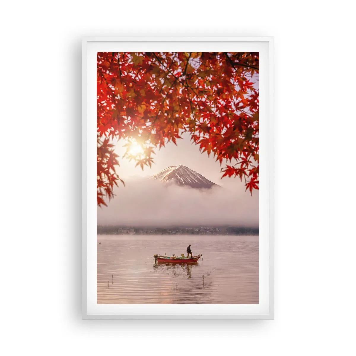 Pôster em moldura branca - No clima japonês - 61x91 cm