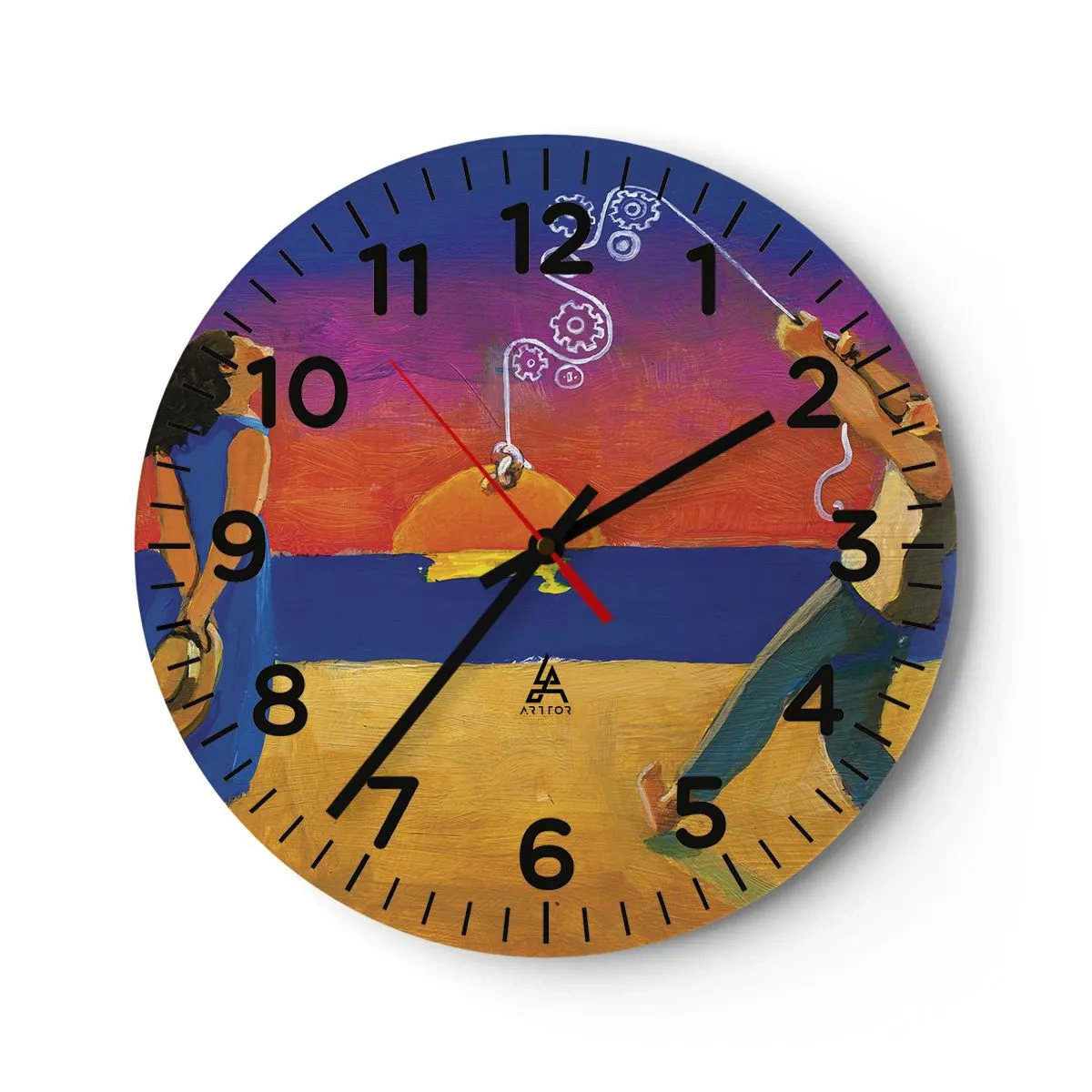 Relógio de parede - Relógio em vidro - Mais do que uma estrela do céu - 40x40 cm