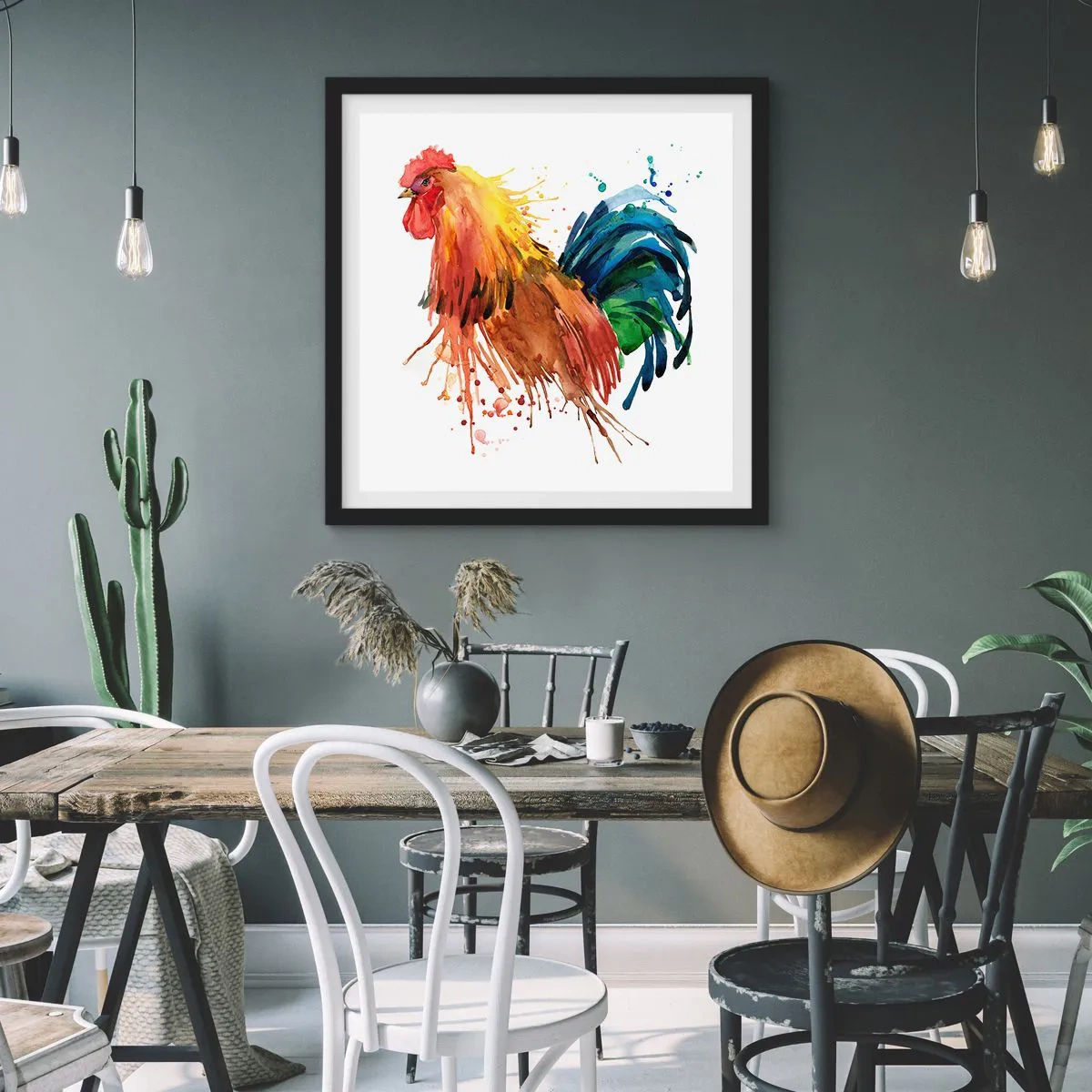 Pôster com moldura preta - Manto real, orgulho real - 40x40 cm