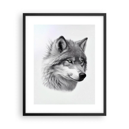 Pôster com moldura preta - Alfa – sem dúvida - 40x50 cm