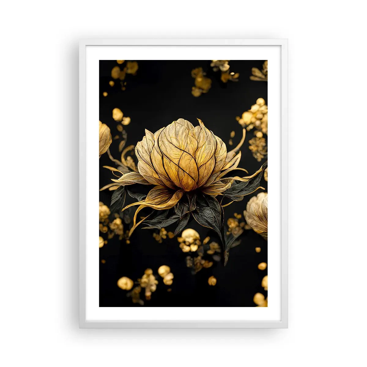 Pôster em moldura branca - Fragilidade sutil - 50x70 cm