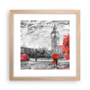 Pôster com moldura de carvalho claro - Um dia emocionante - 30x30 cm