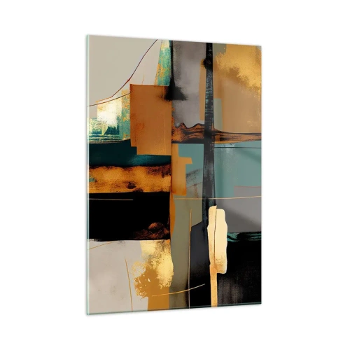 Quadro em vidro - Abstração – luz e sombra - 50x70 cm