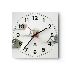 Relógio de parede - Relógio em vidro - É a vida - 30x30 cm