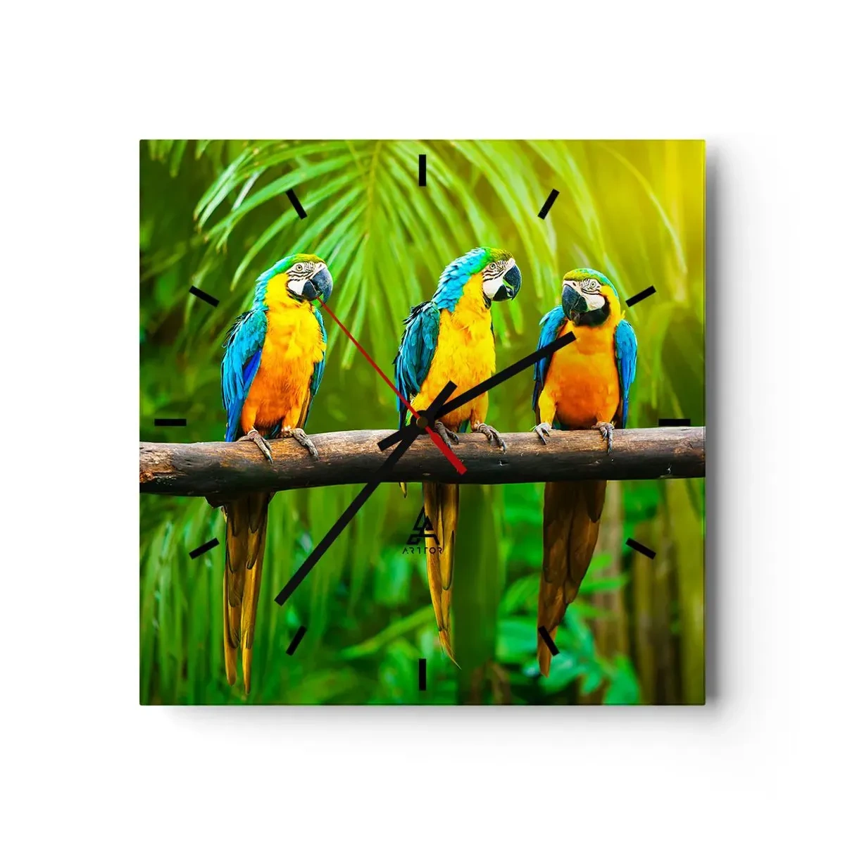 Relógio de parede - Relógio em vidro - E ouviste dizer que ela...? - 30x30 cm