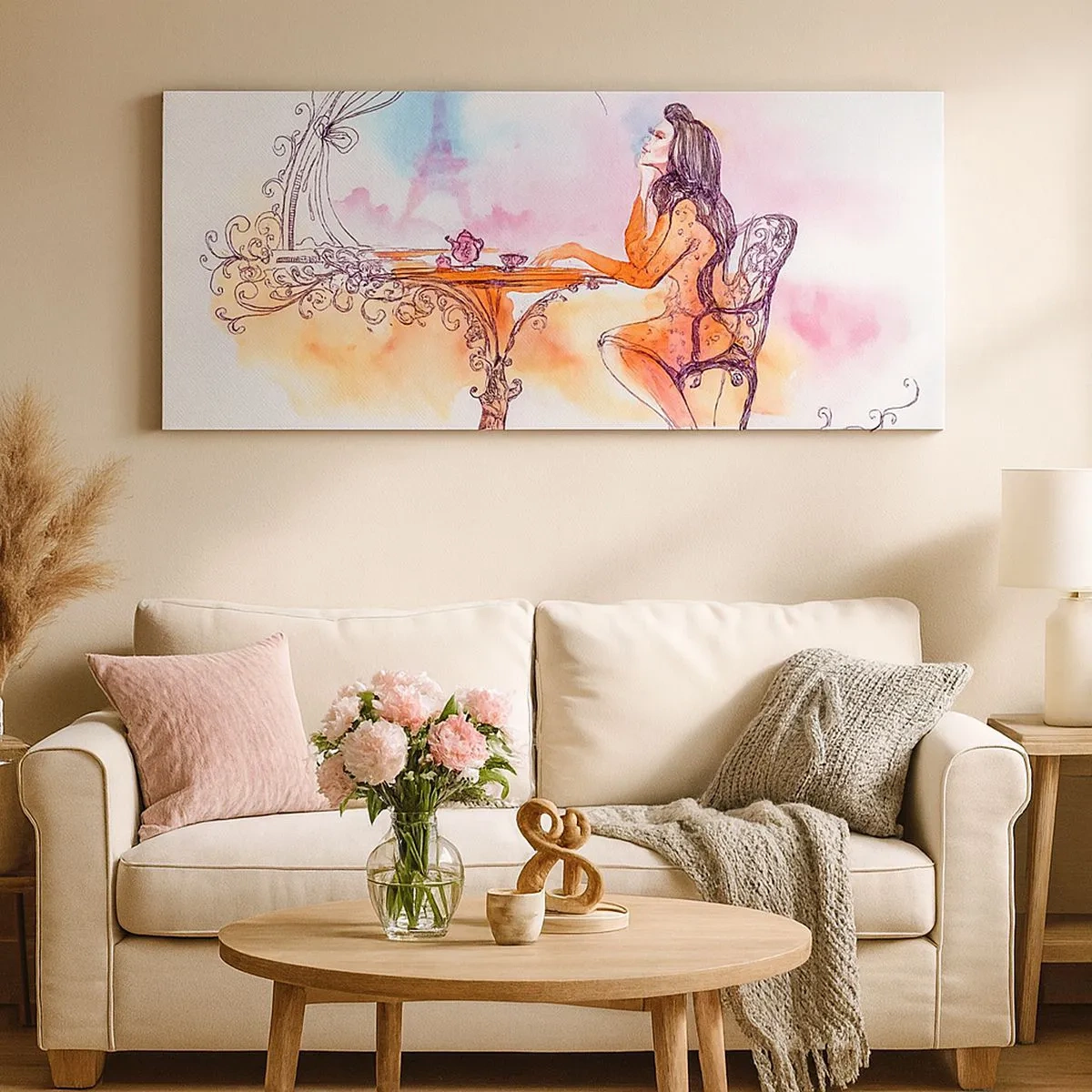 Quadro em tela - Elegância parisiense - 100x40 cm