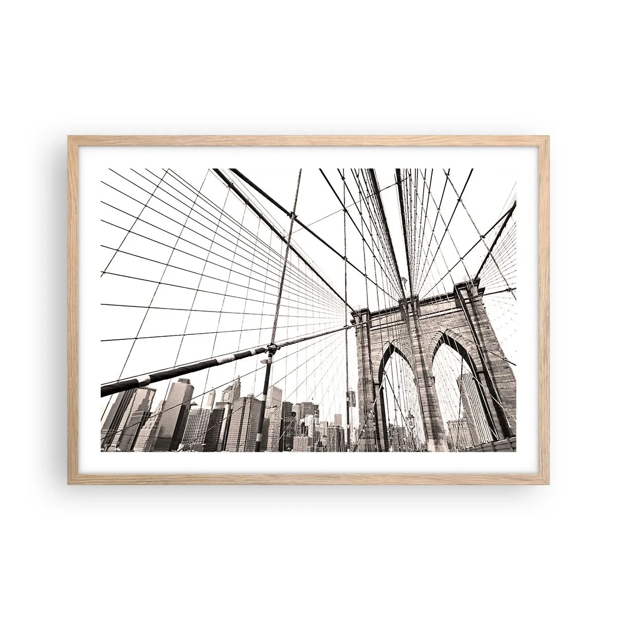 Pôster com moldura de carvalho claro - Catedral de Nova York - 70x50 cm