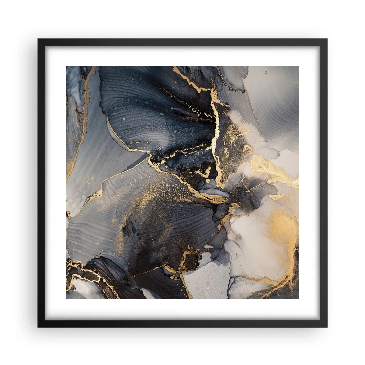 Pôster com moldura preta - A vida da pedra - 50x50 cm