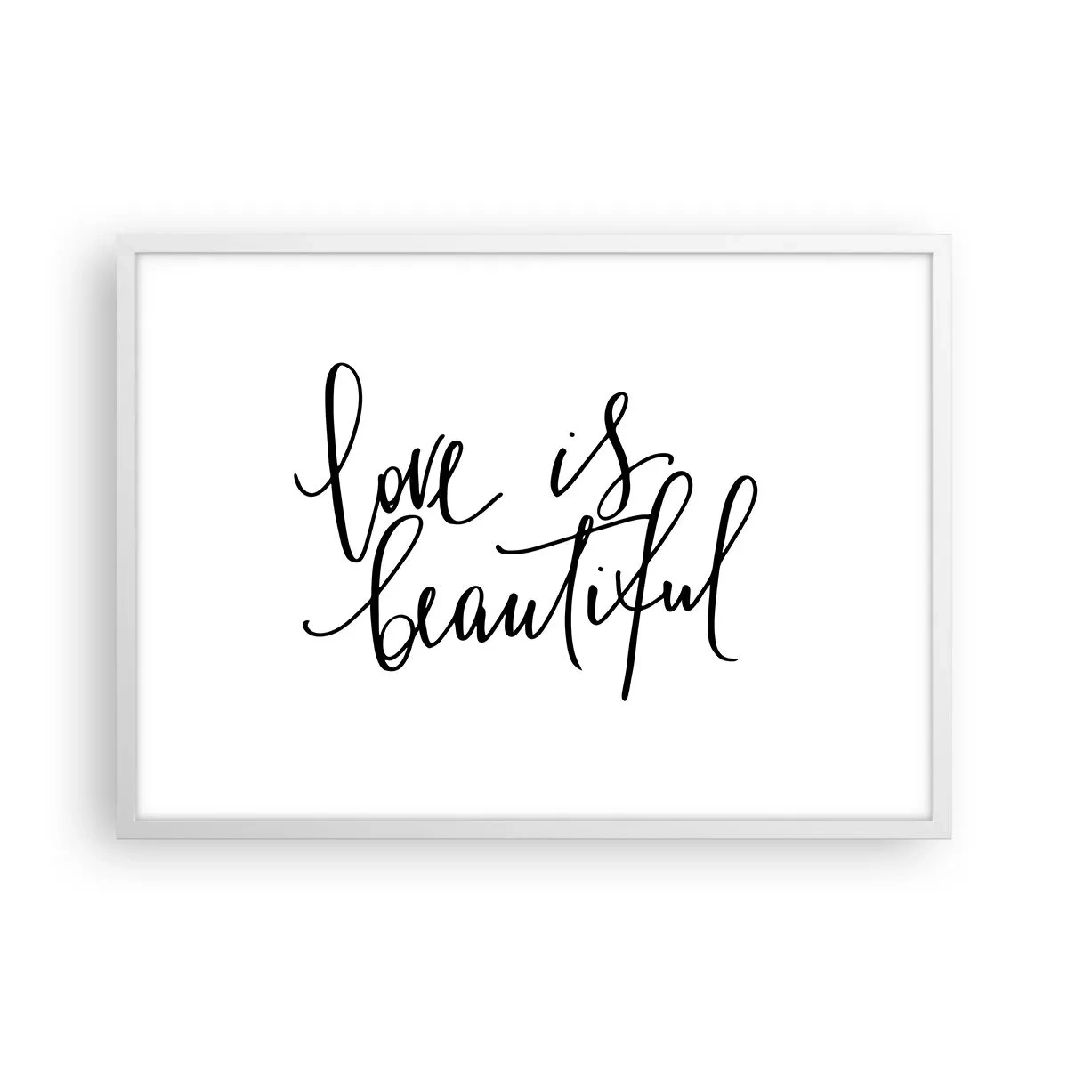 Pôster em moldura branca - Leia e repita - 70x50 cm