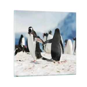 Quadro em vidro - Dança na neve - 30x30 cm