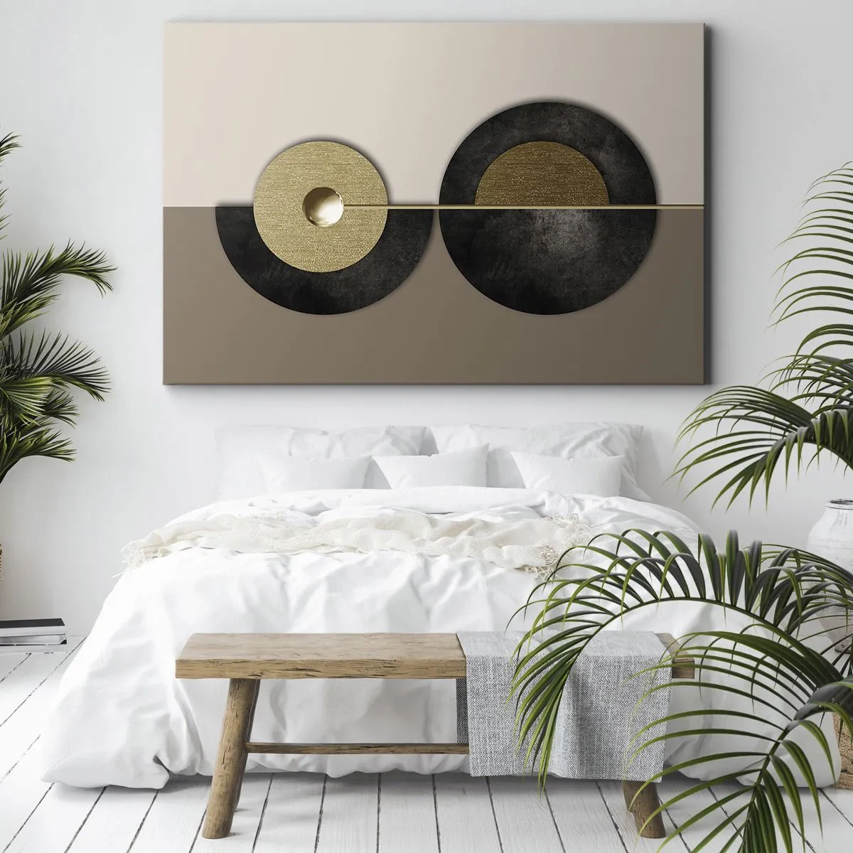 Quadro em tela - Variações ao redor do círculo - 100x70 cm