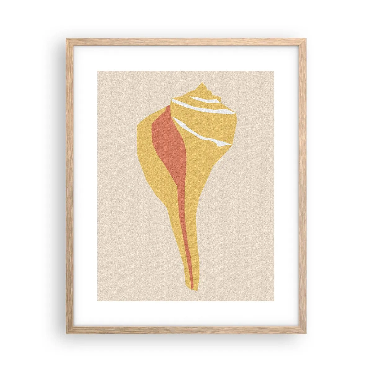 Pôster com moldura de carvalho claro - Abstração orgânica – crescimento - 40x50 cm