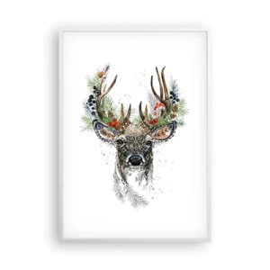 Pôster em moldura branca - Num manto festivo - 70x100 cm