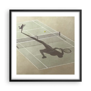 Pôster com moldura preta - Supera-te - 50x50 cm