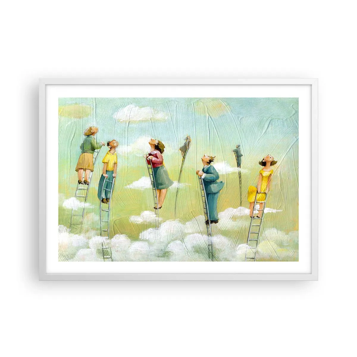 Pôster em moldura branca - Por trás do seu sonho - 70x50 cm