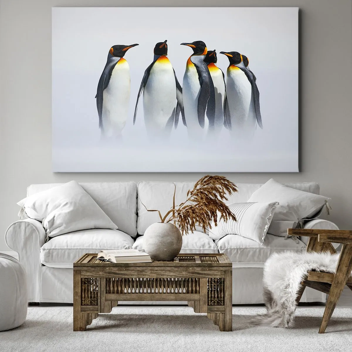 Quadro em tela - Reunião em traje de gala - 100x70 cm