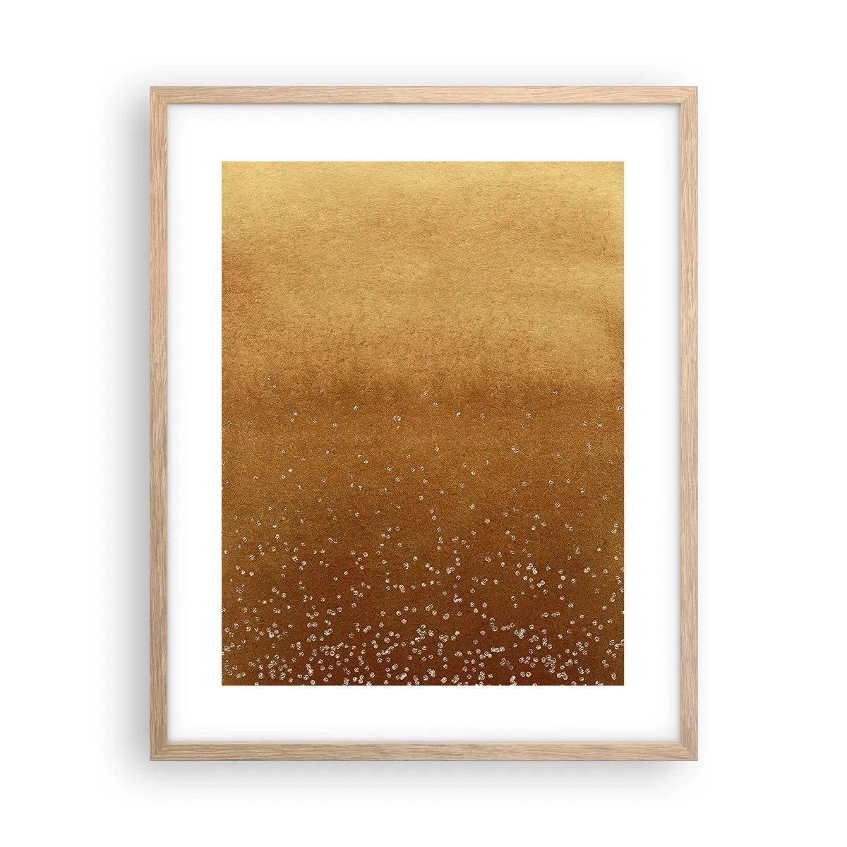 Pôster com moldura de carvalho claro - O nascimento da luz - 40x50 cm