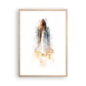 Pôster com moldura de carvalho claro - Exploradores para iniciantes - 50x70 cm