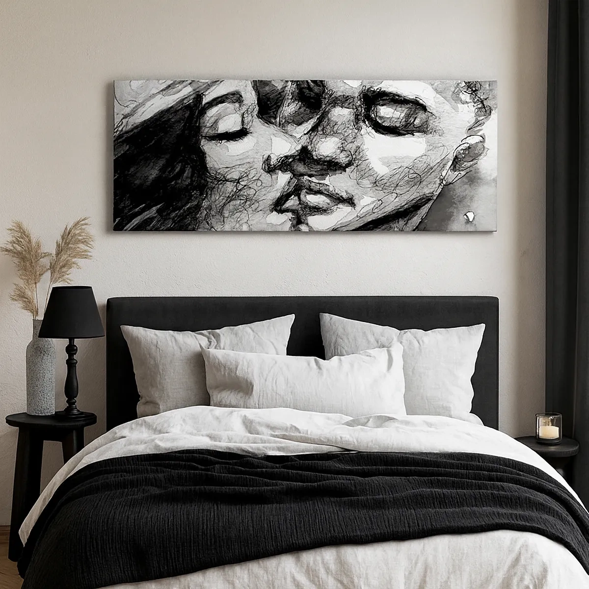 Quadro em tela - Um momento de ternura - 30x30 cm