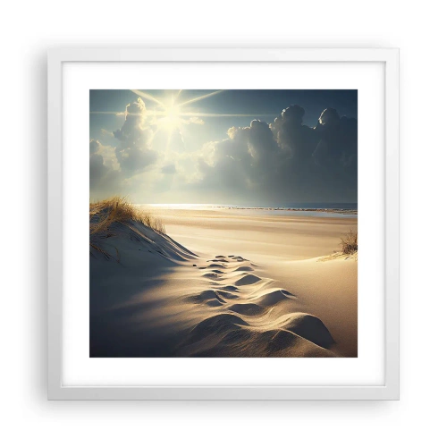 Pôster em moldura branca - Uma paisagem relaxante - 40x40 cm