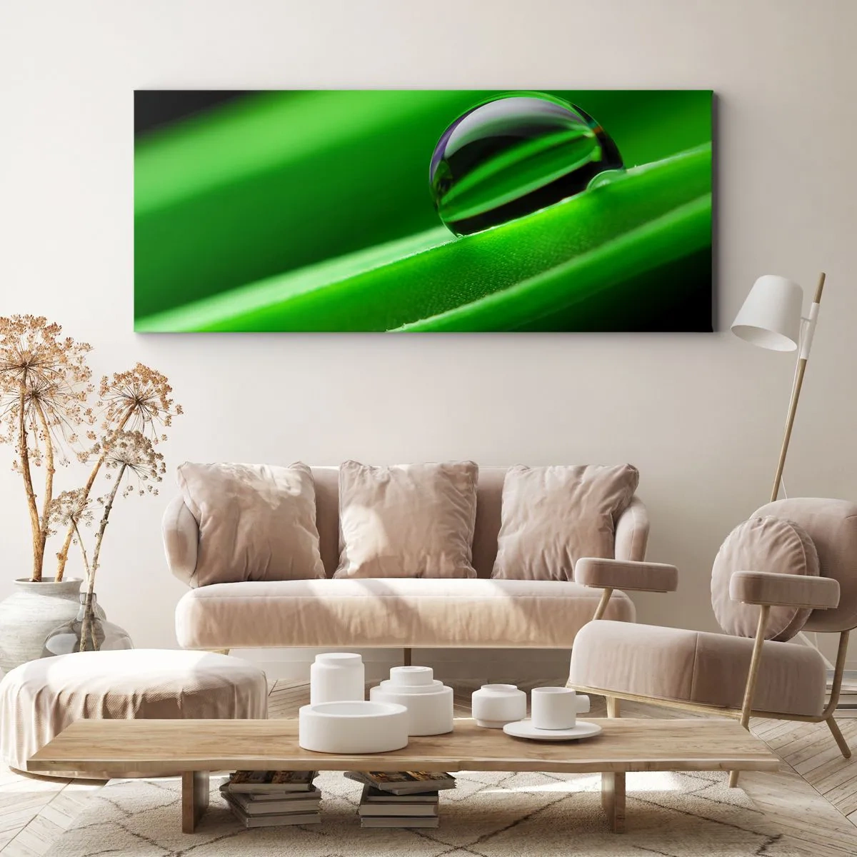 Quadro em tela - A vida de perto - 90x30 cm