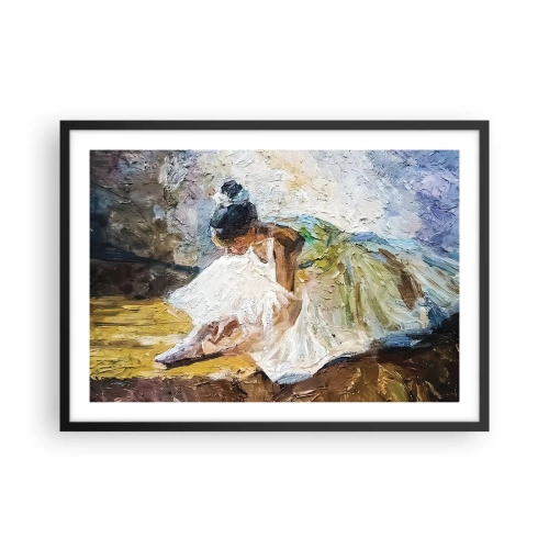Pôster com moldura preta - Do quadro de Degas - 70x50 cm