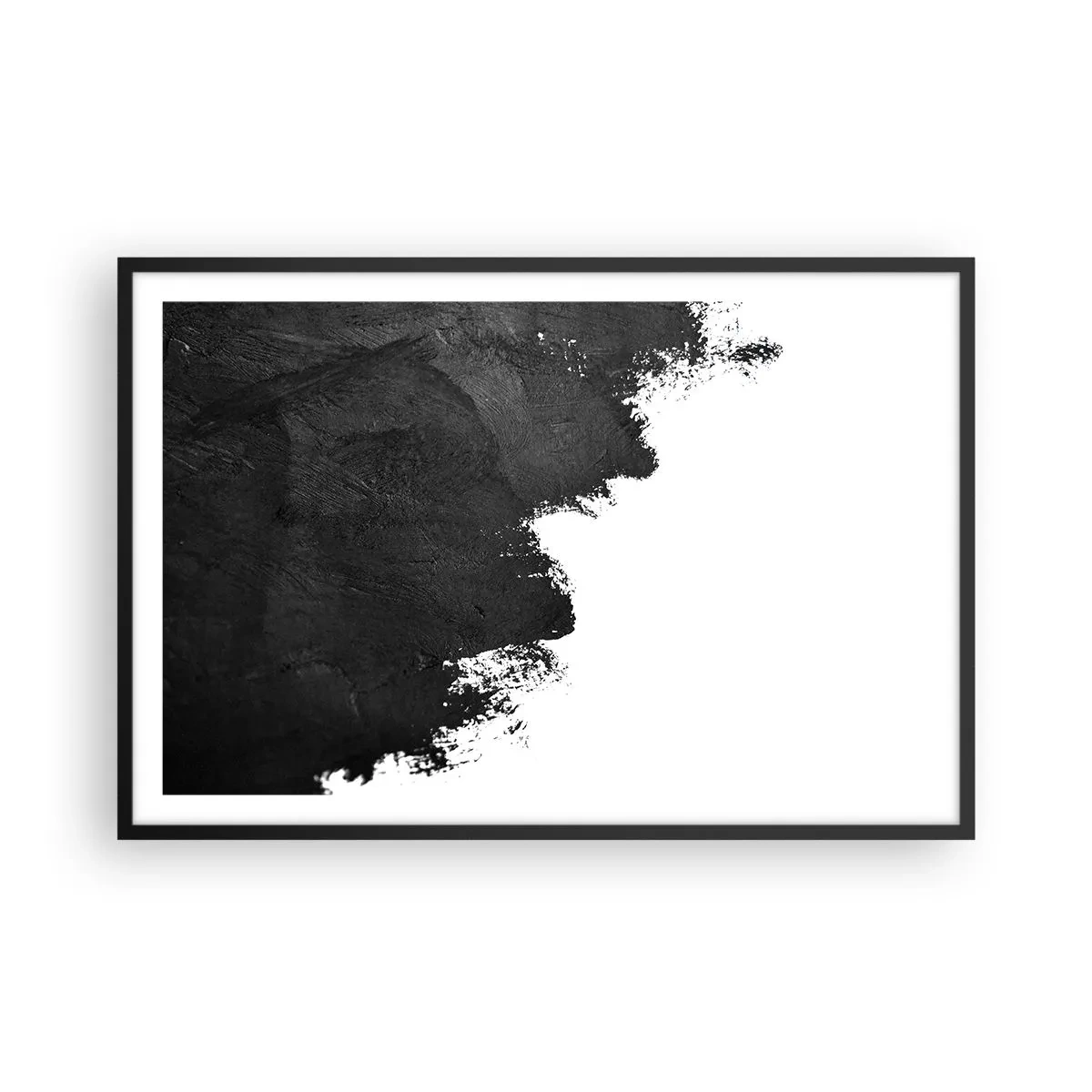 Pôster com moldura preta - Elementos: terra - 91x61 cm