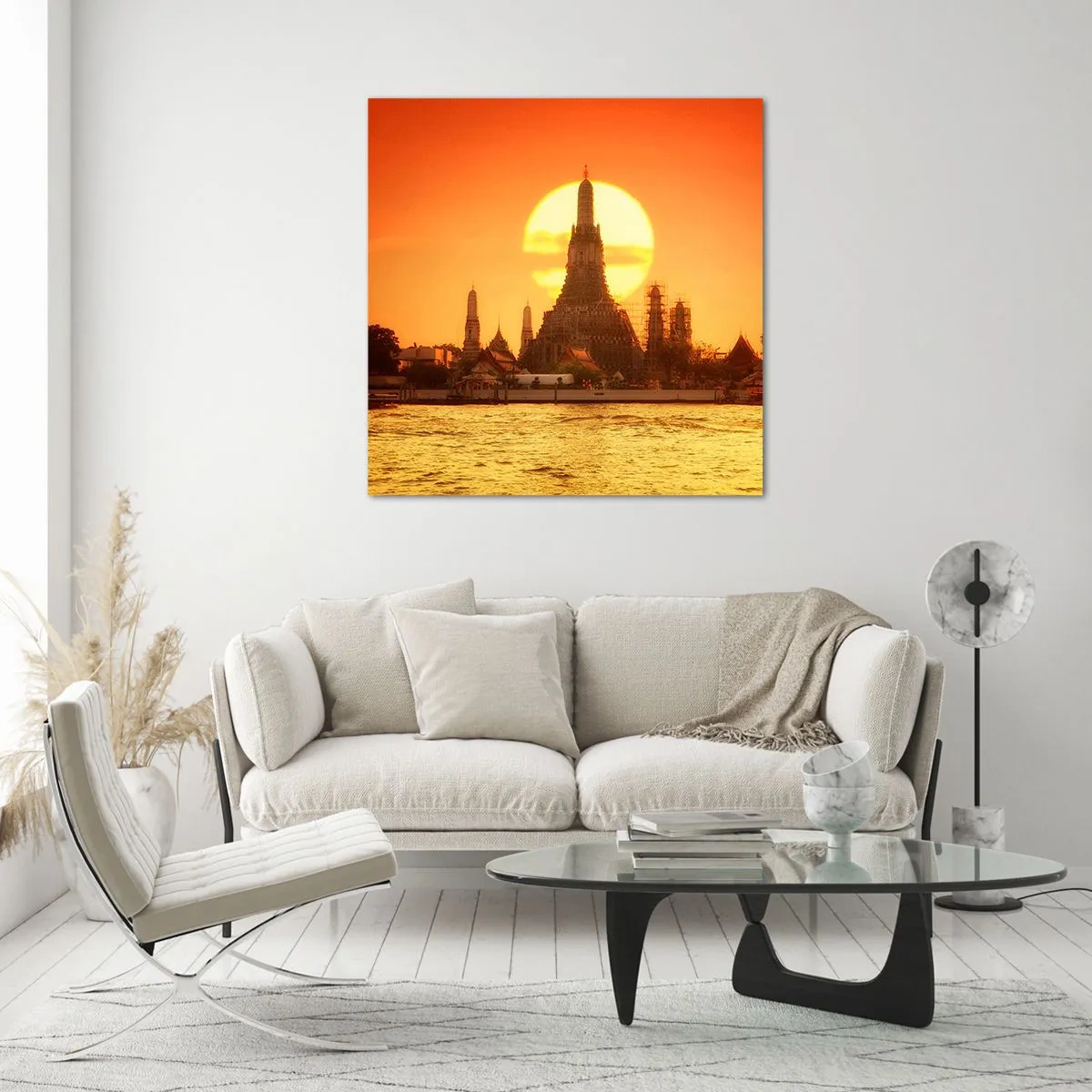 Quadro em vidro - Rumo ao sol, sempre em direção ao sol - 70x70 cm