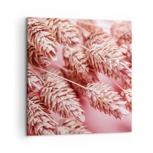 Quadro em tela - Cascata floral em rosa - 60x60 cm