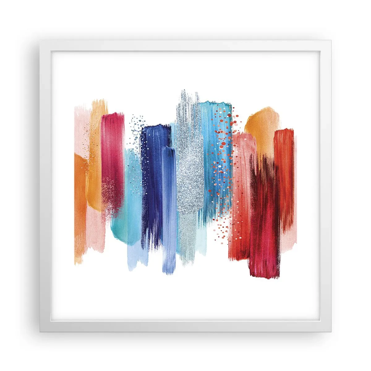 Pôster em moldura branca - Para cima e para baixo  - 40x40 cm