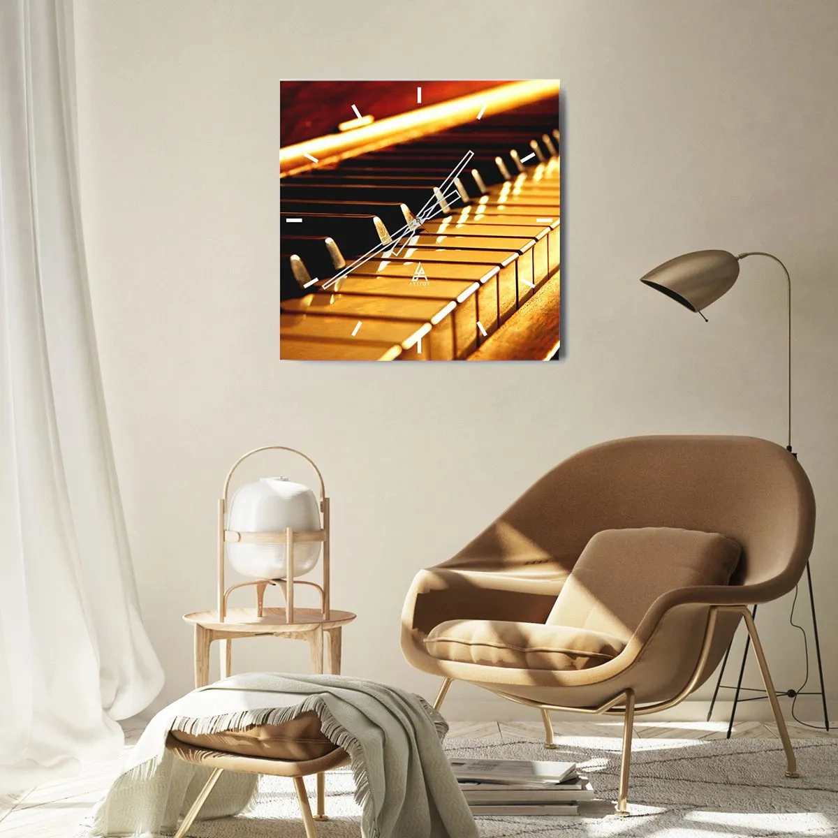 Relógio de parede - Relógio em vidro - Infinitas possibilidades  - 40x40 cm