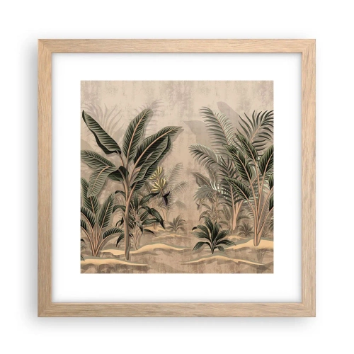 Pôster com moldura de carvalho claro - Gravura em estilo colonial - 30x30 cm