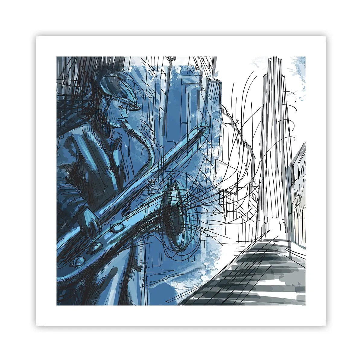 Pôster - Rapsódia Urbana - 50x50 cm
