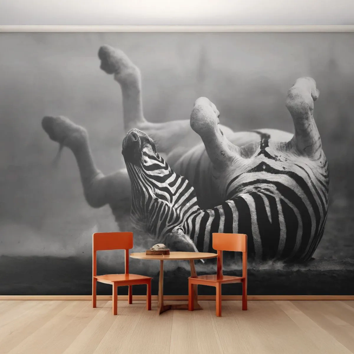 Papel de Parede Premium Canvas - Vai dar zebra - Animais, Costelas, Natureza - 500x350 cm
