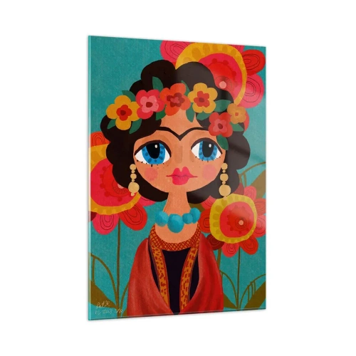 Quadro em vidro - Senhorita papoula - 50x70 cm