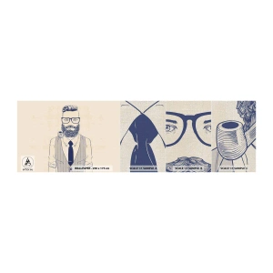 Amostra de papel de parede Premium Canvas - Alegre, masculino e elegante - Homem, Abstração, Cano - 100x30 cm