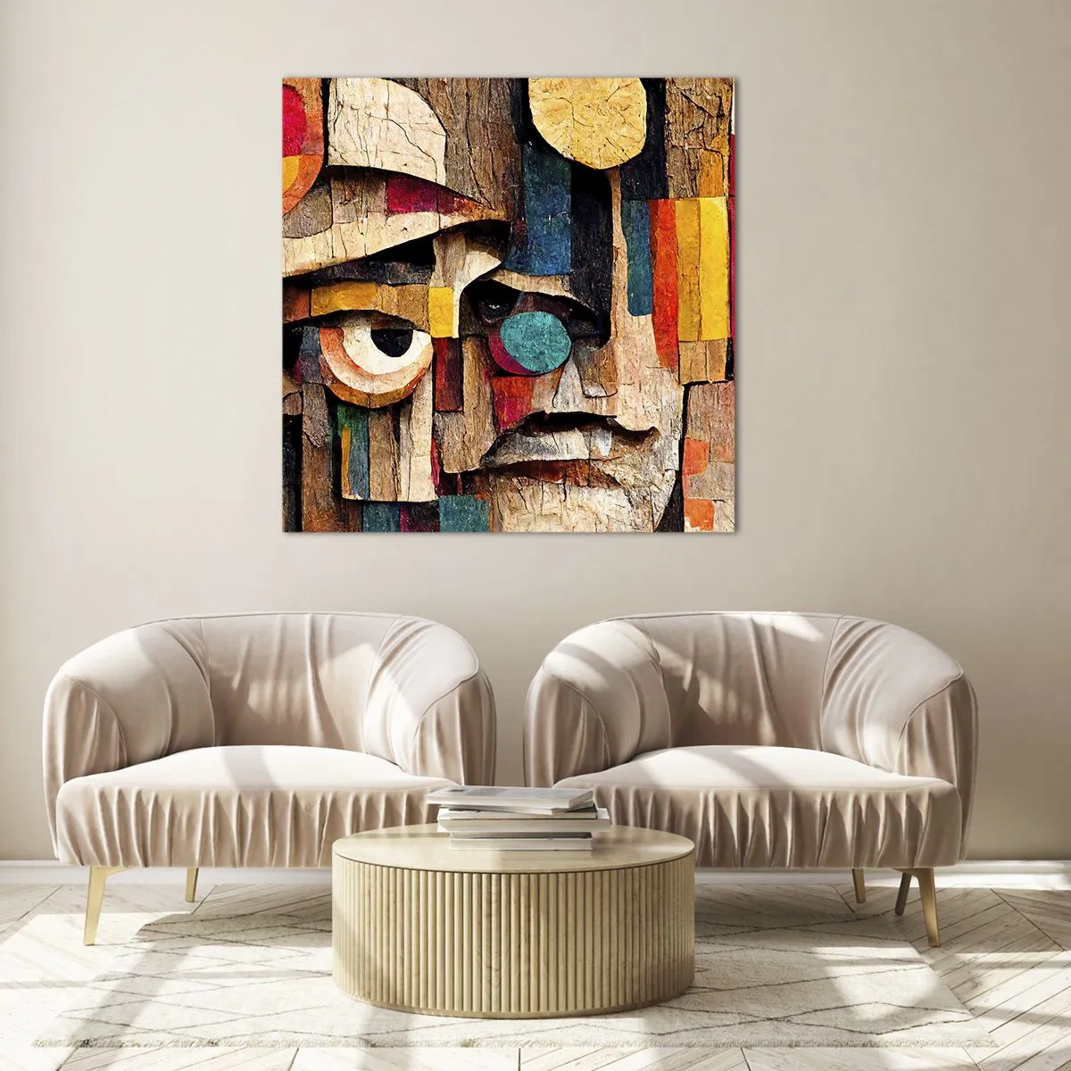 Quadro em vidro - Vejo-te... - 30x30 cm