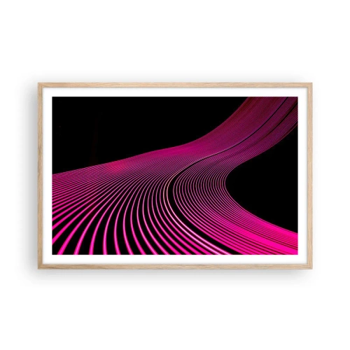 Pôster com moldura de carvalho claro - Avenida da luz - 91x61 cm