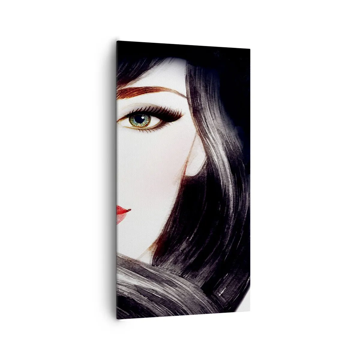 Quadro em tela - Olhar de safira - 65x120 cm