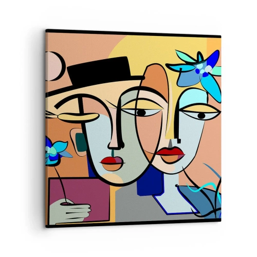Quadro em tela - O randez vous de Picasso - 50x50 cm