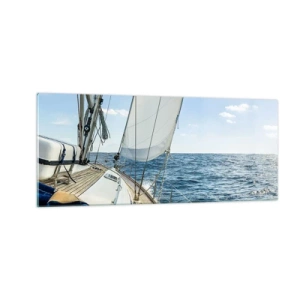 Quadro em vidro - Ahoy, aventura - 100x40 cm