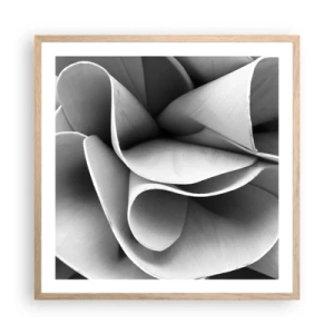 Pôster com moldura de carvalho claro - Acontece no espaço - 60x60 cm