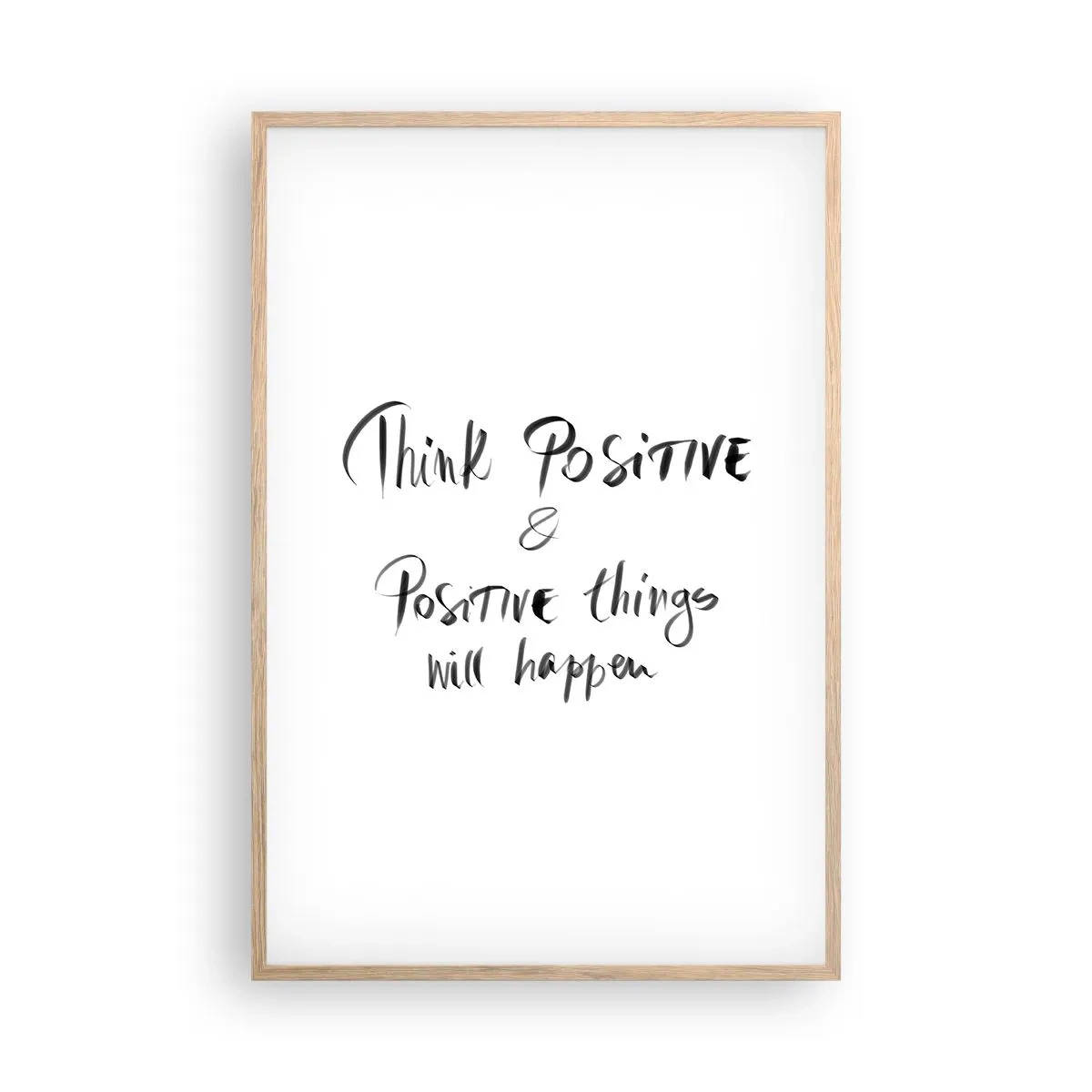 Pôster com moldura de carvalho claro - Como viver? - 61x91 cm