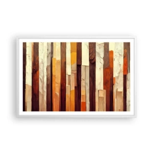 Pôster em moldura branca - Hino das árvores da floresta - 91x61 cm