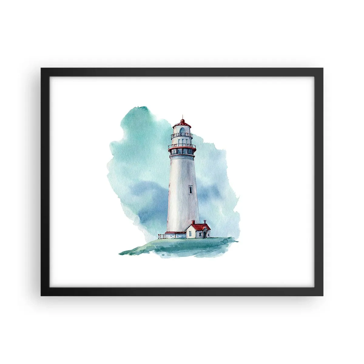 Pôster com moldura preta - A gentil irmã do azul - 50x40 cm