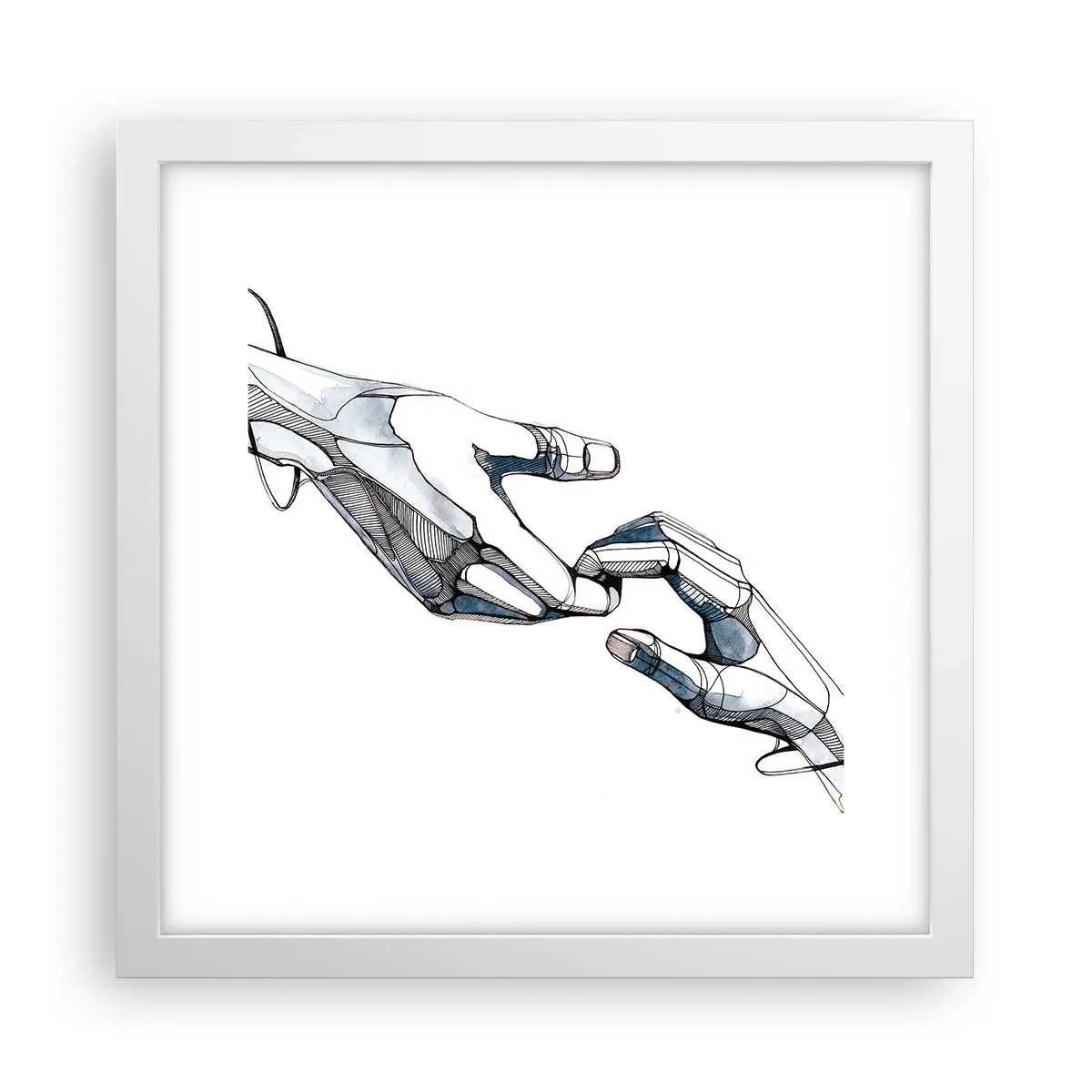 Pôster em moldura branca - Um bom gesto - 30x30 cm