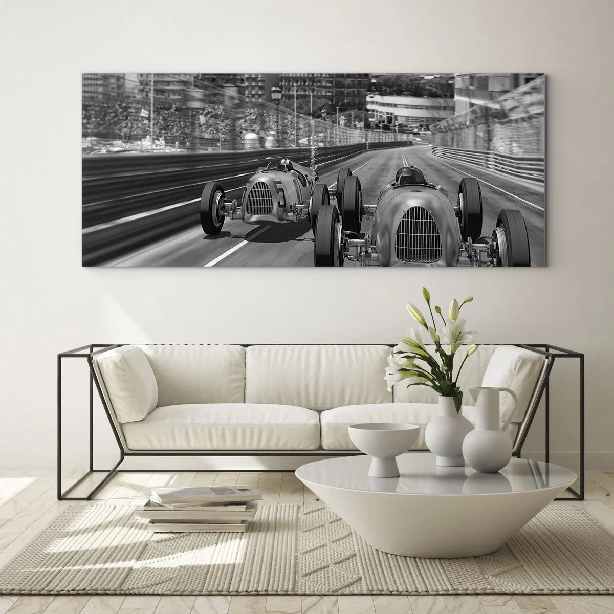 Quadro em vidro - Era uma vez em Monte Carlo - 140x50 cm