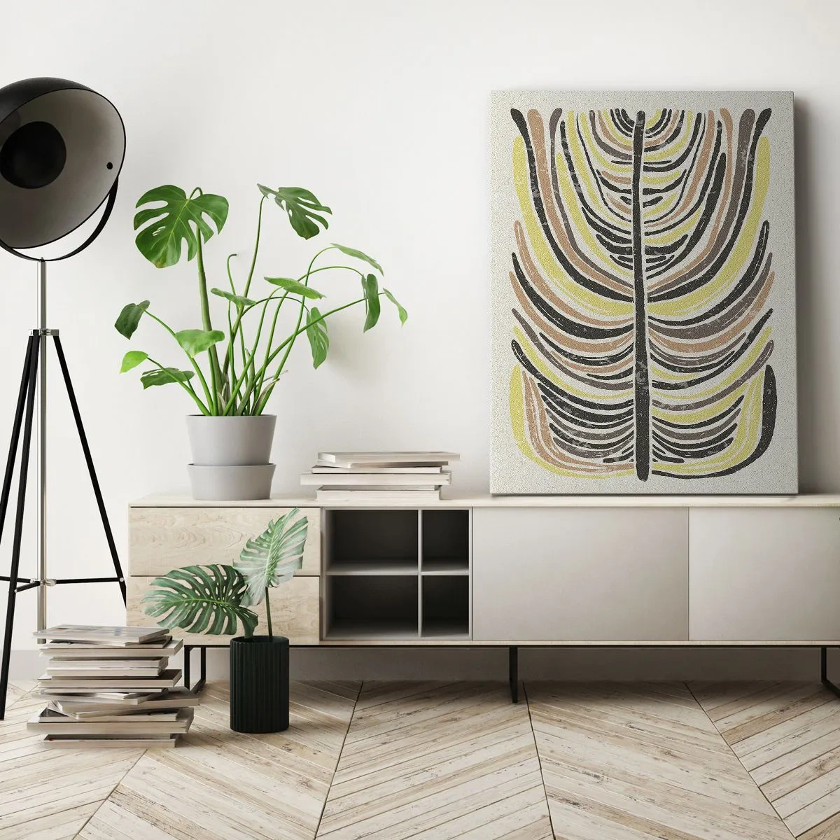 Quadro em tela - Abstração cheia de vida - 50x70 cm
