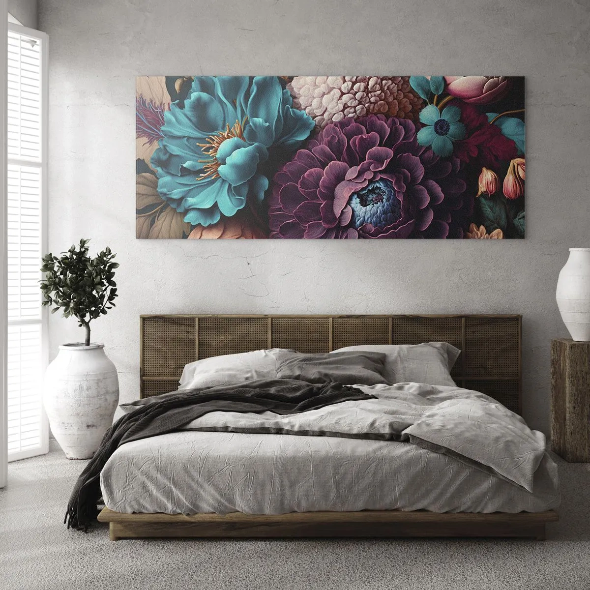 Quadro em vidro - Natureza em abundância - 140x50 cm